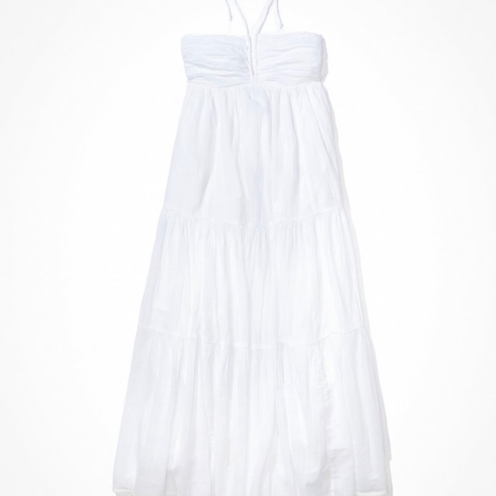 AE Ruched Halter Midi Dress - Picture 3 of 7